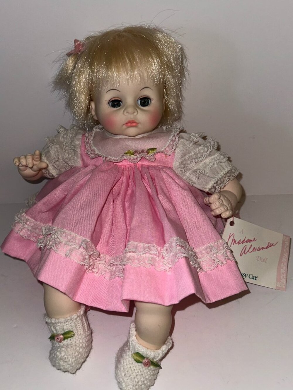 Madame Alexander Doll Company Vintage Blonde 14" Blue Eyes pink dress